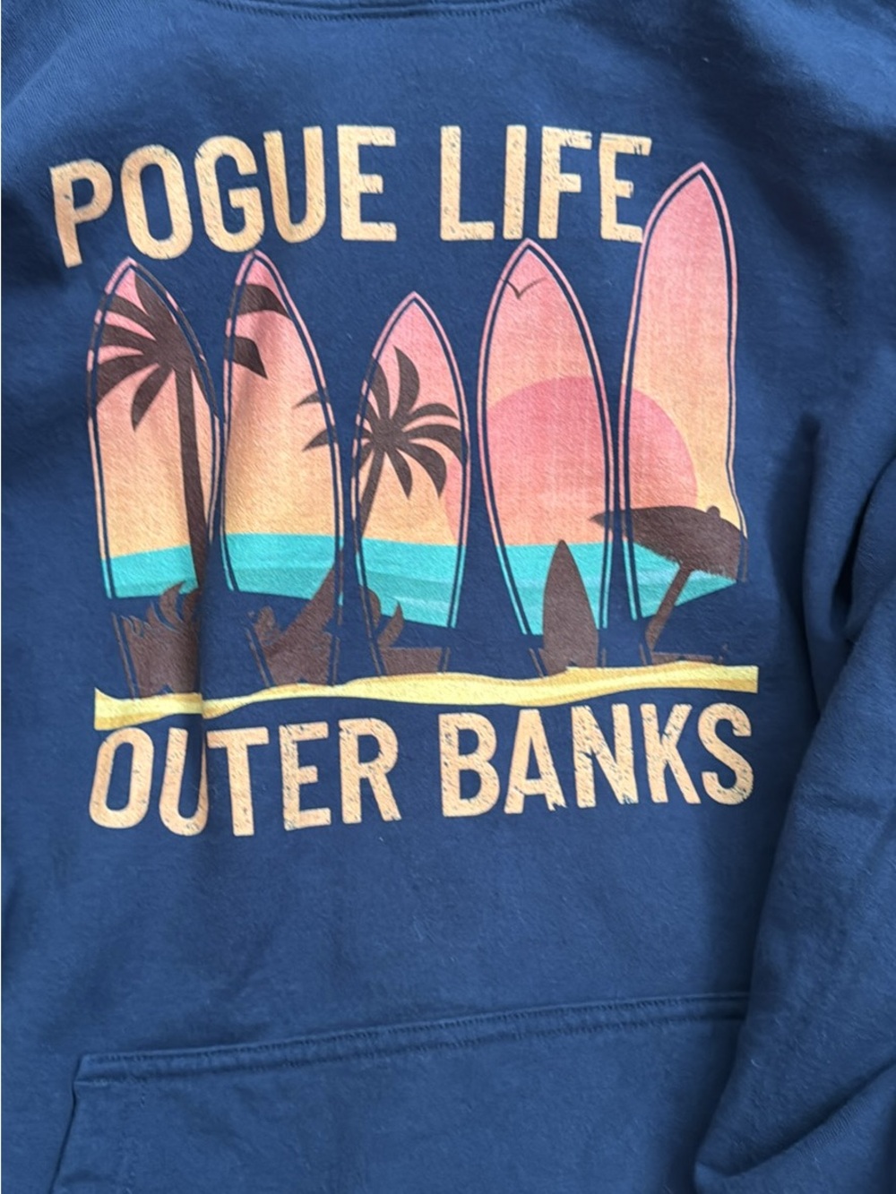 Pogue Life Outer Banks Women's Navy Graphic Hoodie
